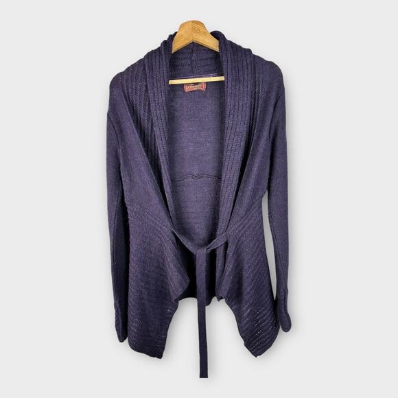 Berretti Womens size Medium Belted Open Cardigan Made in Italy Mohair Wool - Picture 1 of 8